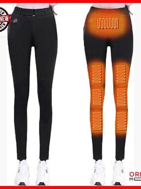 Heated Thermal Pants for Women with 8 Heating Pads, 3 Temperature Settings